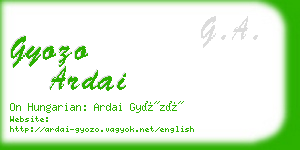 gyozo ardai business card